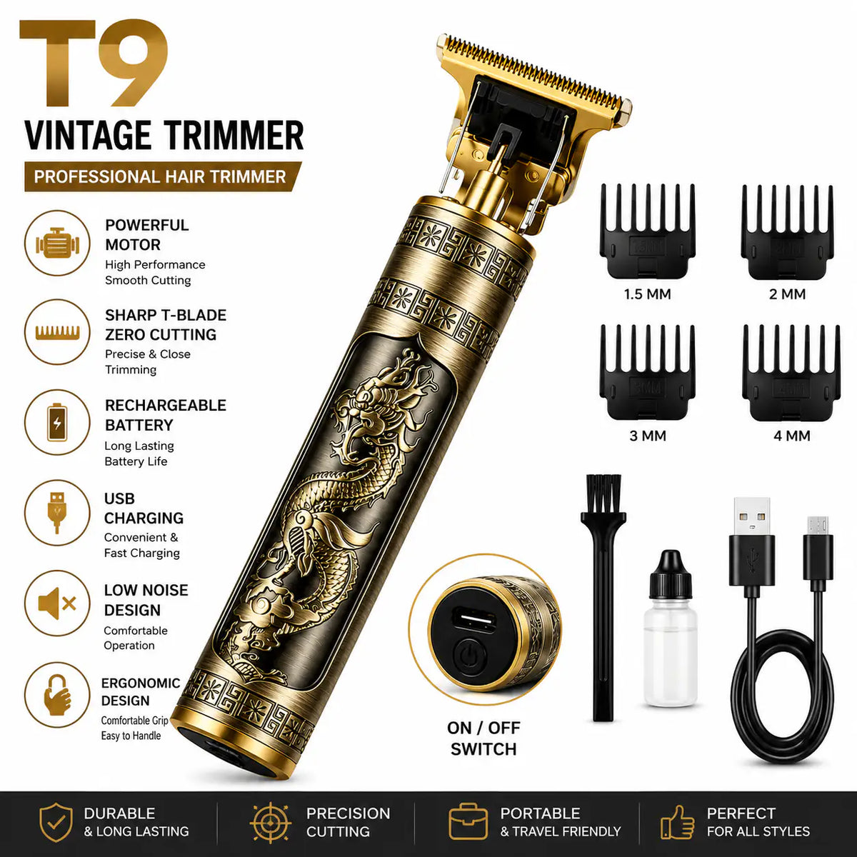 T9 Vintage Hair Trimmer For Men